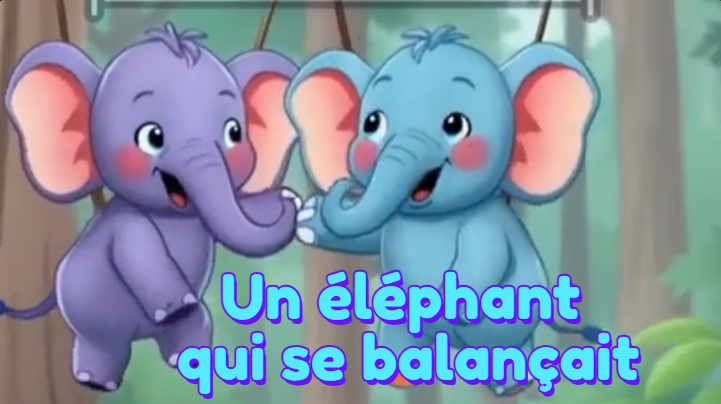 Comptine Un éléphant qui se balançait 🐘 pour enfants